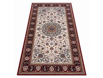 Vlněný kusový koberec NAIN 6635/51036 Klasický béžový bordó