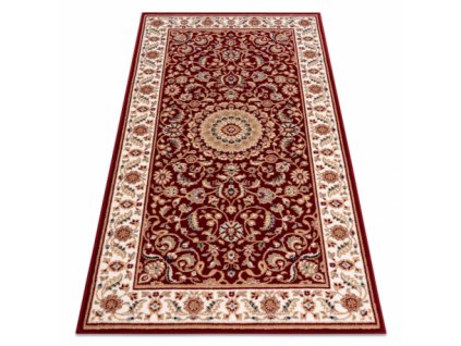 Vlněný kusový koberec NAIN 7176/51066 Klasický bordó