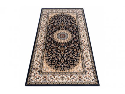 Vlněný kusový koberec NAIN 7177 51011 Klasický béžový černý