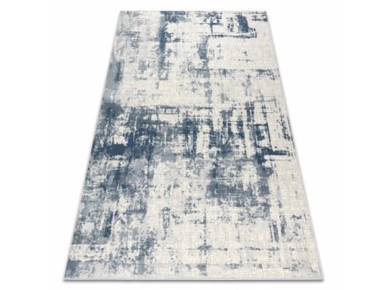 Vlněný kusový koberec NAIN 7005/51955 Abstraktní béžový modrý