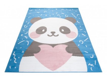 Dětský kusový koberec JOLLY DY98E Medvídek Panda modrý