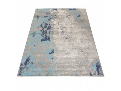 Moderní kusový koberec SPRING H172A Tyrkysový Modrý Šedý