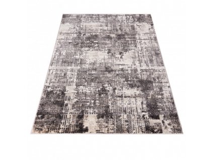Kusový koberec PETRA 3062 1 244 Abstraktní šedý béžový hnědý