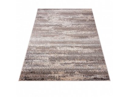 Kusový koberec PETRA 5011 1 744 Abstraktní Moderní béžový šedý hnědý