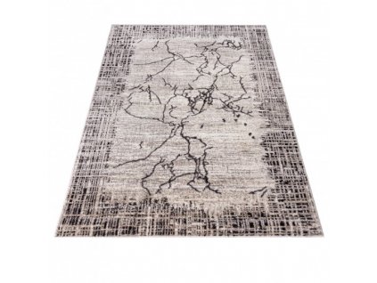 Kusový koberec PETRA 3012 1 244 Moderní Abstraktní béžový šedý hnědý