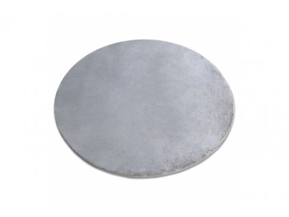 Kulatý koberec jednobarevný Shaggy POSH protiskluzový pratelný šedý