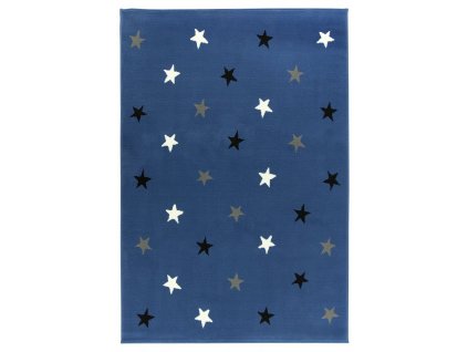 Dětský kusový koberec  KIDS 533752/94955 Hvězdy modrý
