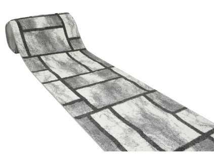 Běhoun Lima 9553A geometrický moderní šedý krémový