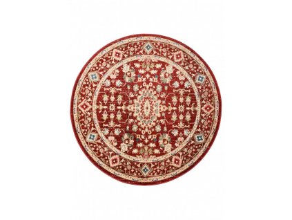 Kulatý koberec RIVOLI EE65B Klasický červený
