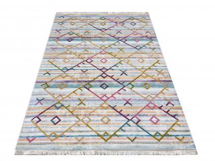 Moderní kusový koberec protiskluzový Hypnotik 04 vícebarevný