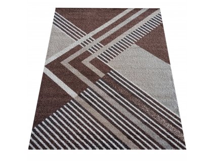Kusový koberec moderní OTTO 03 Geometrický hnědý