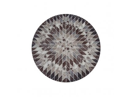 Kulatý moderní koberec Panamero 10 hnědý1