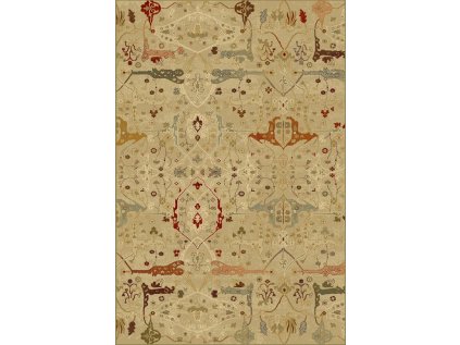 Kusový koberec vlněný Dywilan Polonia Persej Jadeit béžový zelený