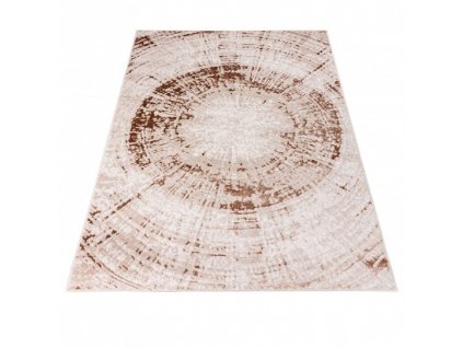 Kusový koberec moderní PALERMO N328A Pařez stromu béžový hnědý
