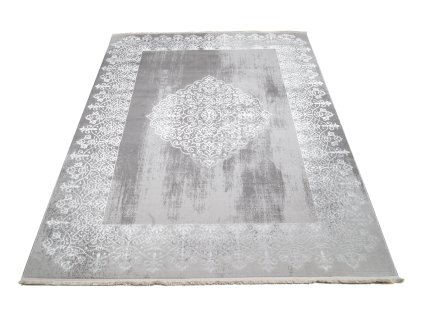 Kusový koberec klasický PALERMO E054A šedý bílý