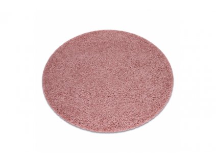 Kulatý koberec jednobarevný SOFFI shaggy 5cm růžový