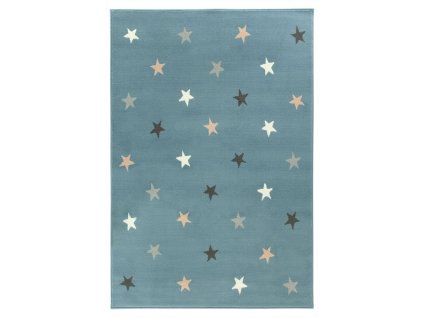 Kusový koberec KIDS 533752/95822 Hvězdy modrý