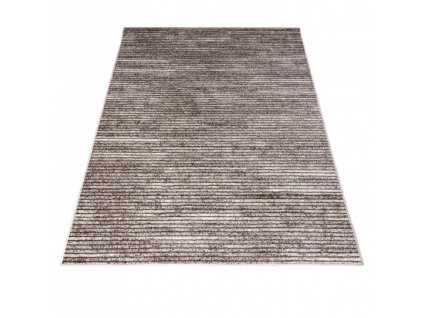 Kusový koberec PETRA 5058 1 744 Moderní Proužky šedý béžový hnědý