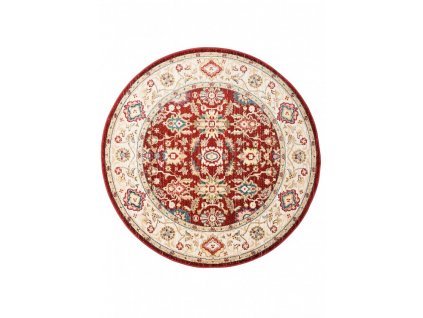 Kulatý koberec RIVOLI EE58A Klasický červený krémový