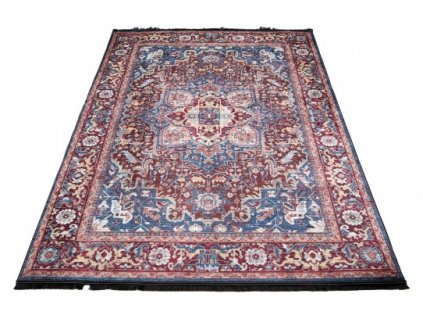 Kusový koberec pratelný VICTORIA 38950 Klasický pogumovaný modrý červený