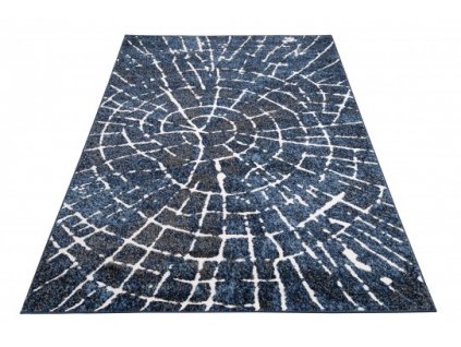 Kusový koberec BREEZE MU54A Moderní pařez stromu tmavě modrý