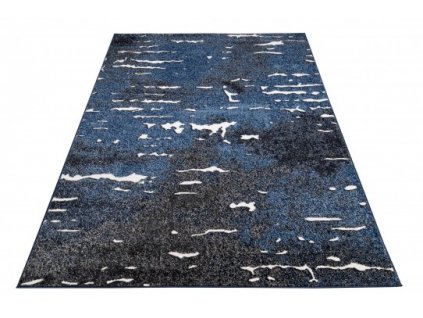 Kusový koberec BREEZE MU44A Moderní abstraktní tmavě modrý