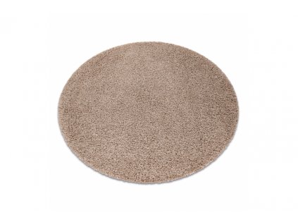 Kulatý koberec jednobarevný SOFFI shaggy 5cm béžový