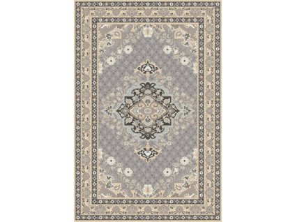 Kusový koberec vlněný Agnella Tempo Natural Alofi Szary (binding) béžový