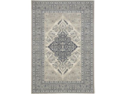 Kusový koberec vlněný Agnella Isfahan Leyla Len béžový krémový