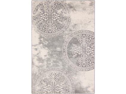 Kusový koberec vlněný Agnella Isfahan M Asyria Alabaster šedý