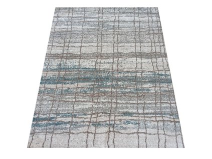 Kusový koberec moderní ROXANNE 06 šedý béžový modrý