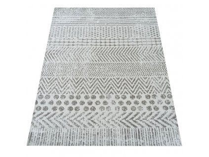 Kusový koberec LARA 06 Moderní Geometrický šedý bílý1
