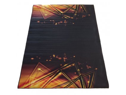 Moderní kusový koberec BLACK and GOLD N 14 protiskluzový černý zlatý