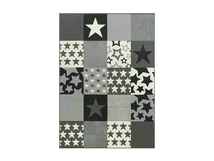 Dětský kusový koberec KIDS 533379/89911 Hvězdy šedý