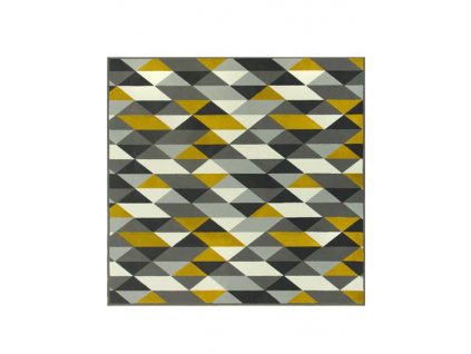 Kusový koberec LUNA 503652/89915 trojúhelníky žluté