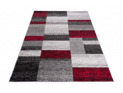 Kusový koberec JAWA J384A šedý / červený
