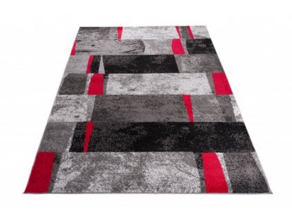 Kusový koberec JAWA J382B šedý / červený