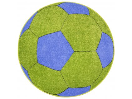 Kulatý koberec Fotbalový balón zelený modrý