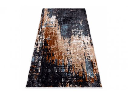 Kusový koberec pratelný MIRO 51454.802 Abstraktní protiskluzový modrý béžový