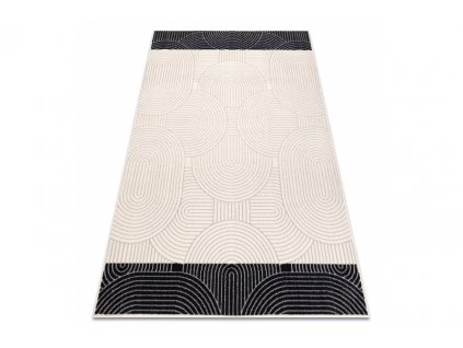 Kusový koberec vlněný ANGEL 7901 52044 Geometrický béžový černý