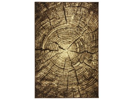 Kusový koberec Gold 267/12 kmen stromu hnědý