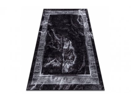 Kusový koberec pratelný MIRO 51278.810 Mramor Řecký vzor protiskluzový černý bílý