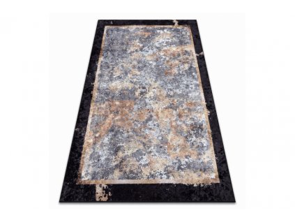 Kusový koberec pratelný MIRO 51328.804 Abstraktní protiskluzový šedý zlatý