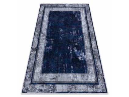 Kusový koberec pratelný MIRO 51676.813 Klasický Řecký vzor protiskluzový modrý