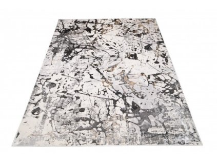 Kusový koberec GOLDEN MZ26C Abstraktní šedý krémový