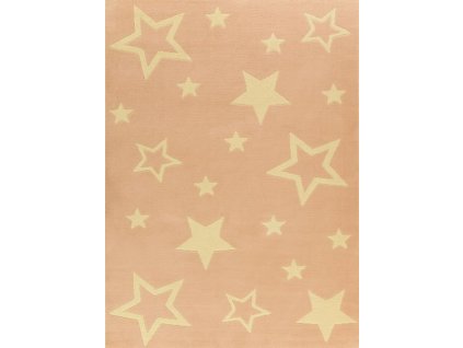 Dětský kusový koberec KIDS 533744/85822 růžový hvězdy