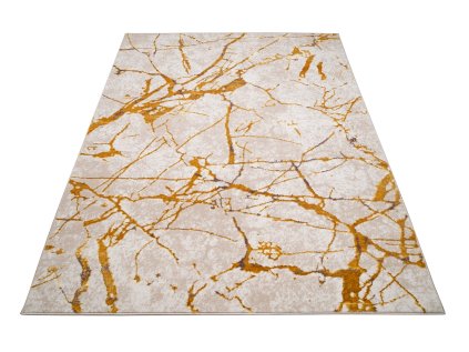 Kusový koberec abstraktní PALERMO E365A béžový zlatý