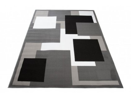 Moderní kusový koberec CHEAP T968A tmavě šedý