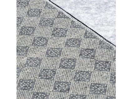 Kusový koberec pratelný TOSCANA 2111 Abstraktní geometrický pogumovaný šedý krémový