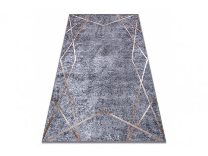 Kusový koberec pratelný MIRO 51233.809 Geometrický protiskluzový šedý